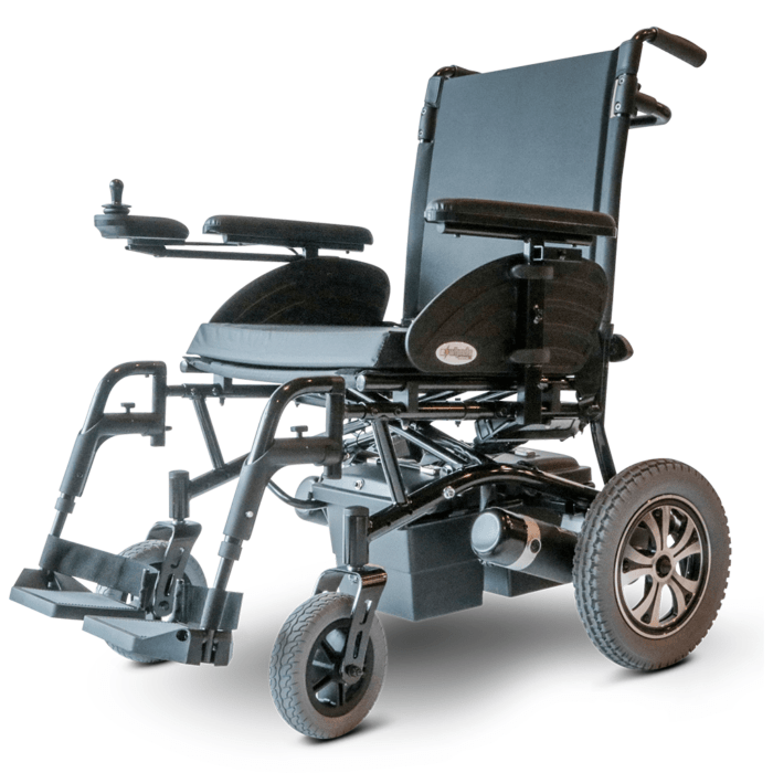 EWheels EW-M47 Heavy Duty Folding Power Wheelchair Black