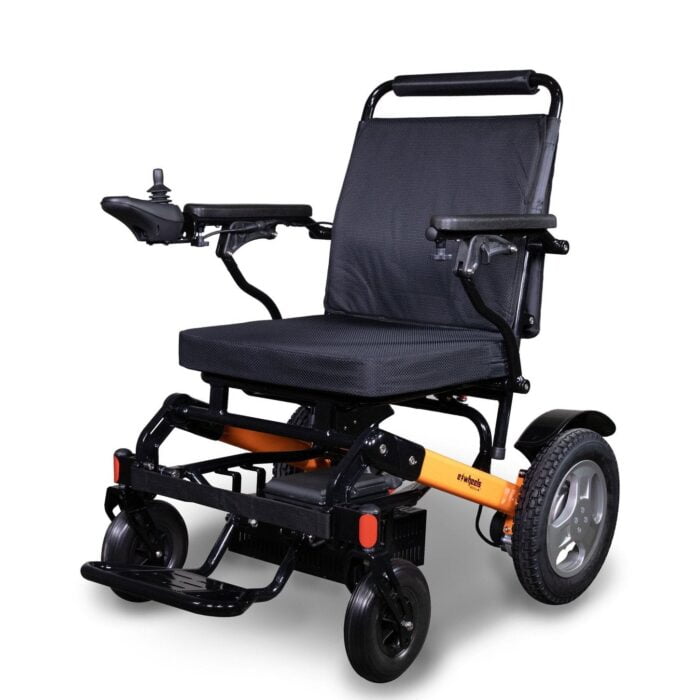 EWheels EW-M45 Power Wheelchair Orange and Black