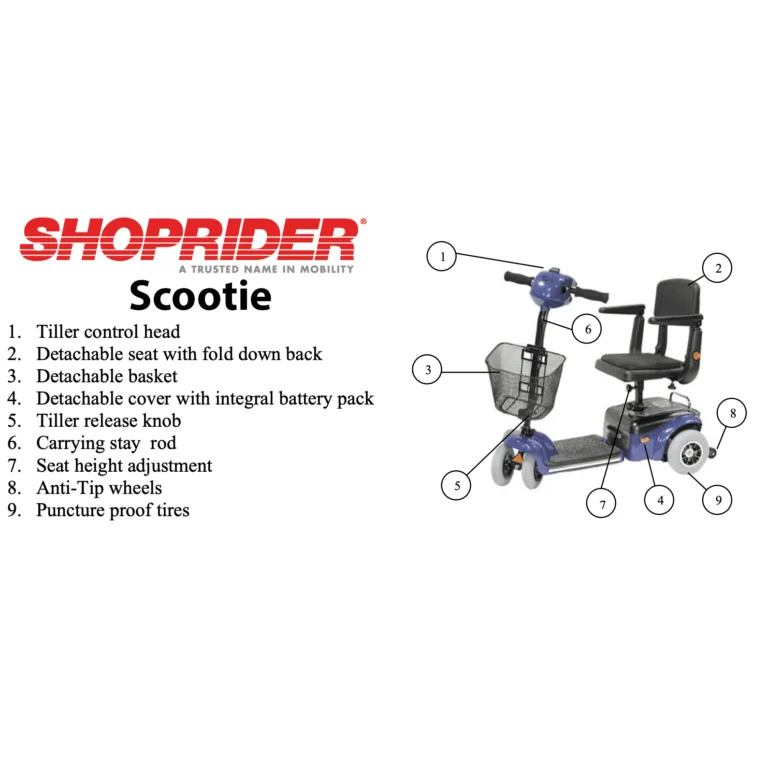 Shoprider Scootie 4 Wheel Mobility Scooter