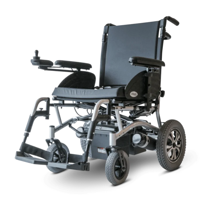 EWheels EW-M47 Heavy Duty Folding Power Wheelchair Silver